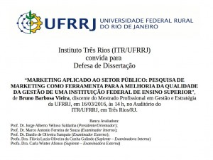 !6/03/16, às 14h, no Auditório do ITR/UFRRJ